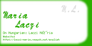 maria laczi business card